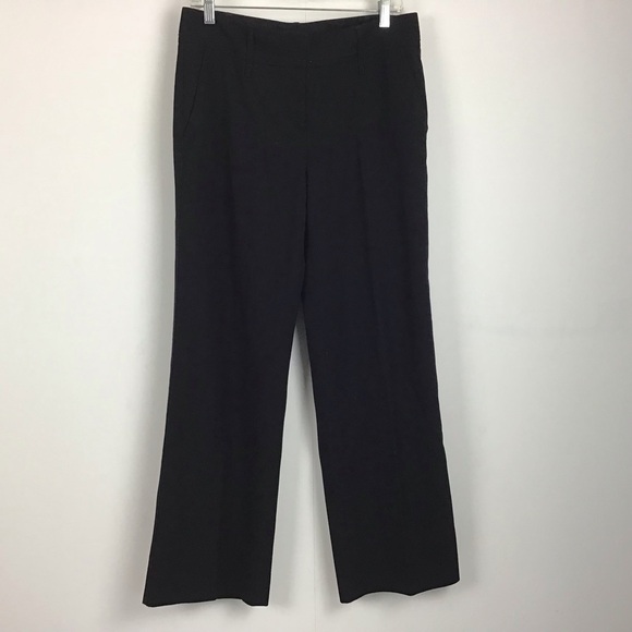 St. Emile wool blend black straight to wide leg trousers. Size 10 - Picture 1 of 10